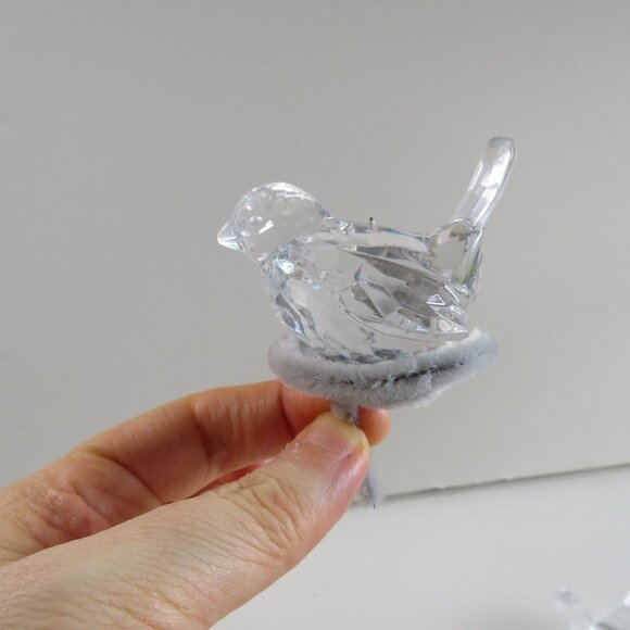 (4) Acrylic Birds 1.5" tall & wide Christmas or everyday - Picture 5 of 7